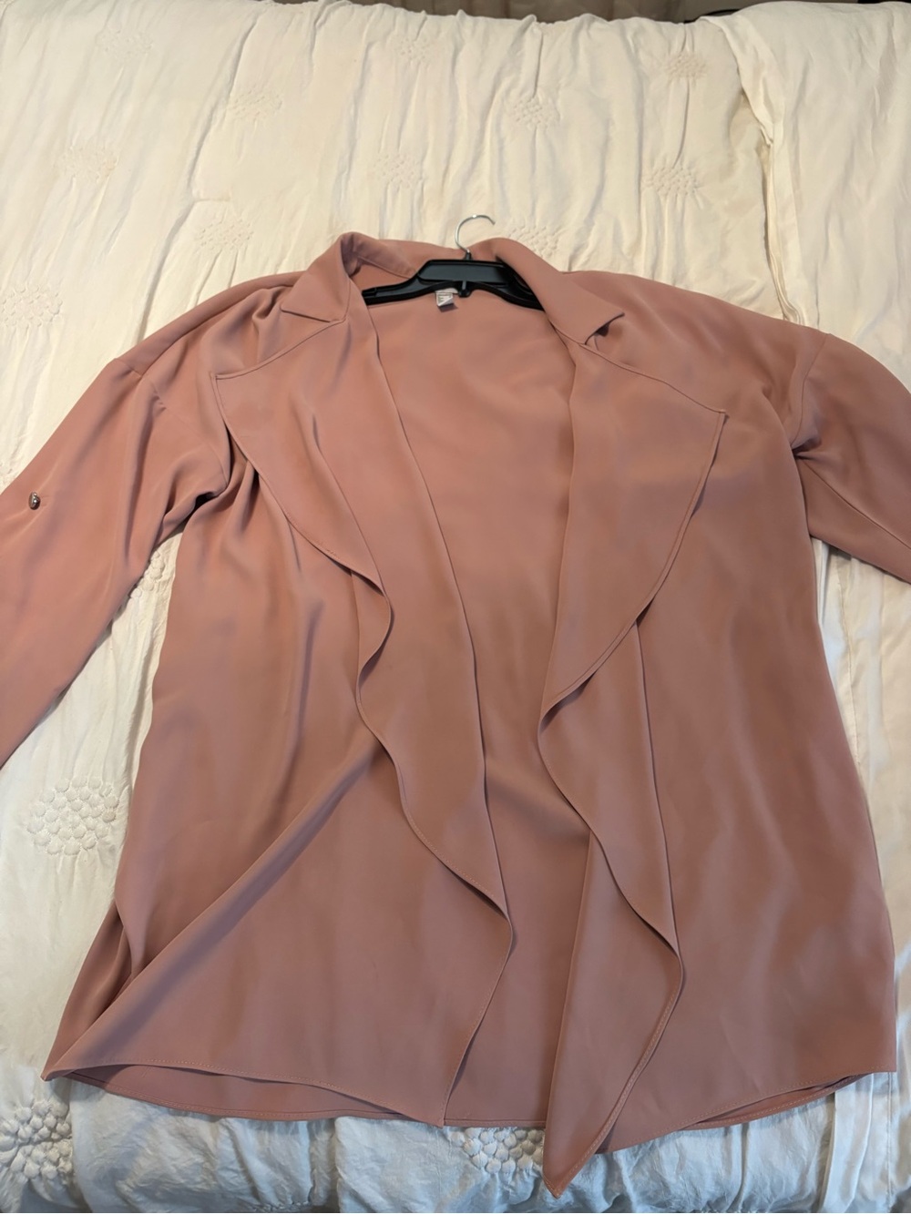 Joseph Ribkoff Dusty Rose Open-Front Draped Blazer